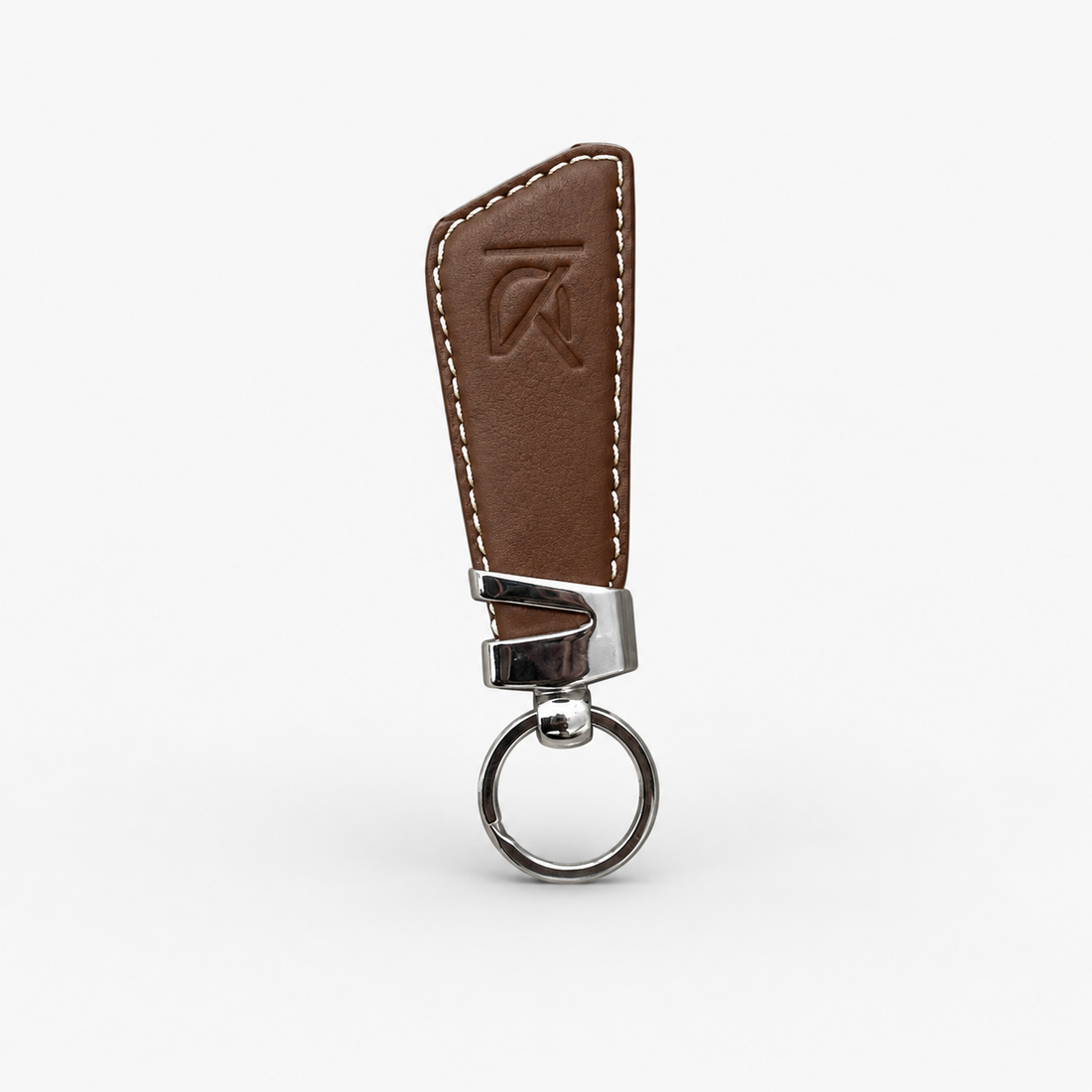 Two Tone Textured Leather Key Chain