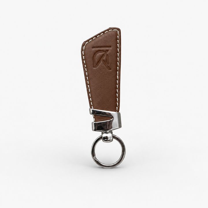 Two Tone Textured Leather Key Chain