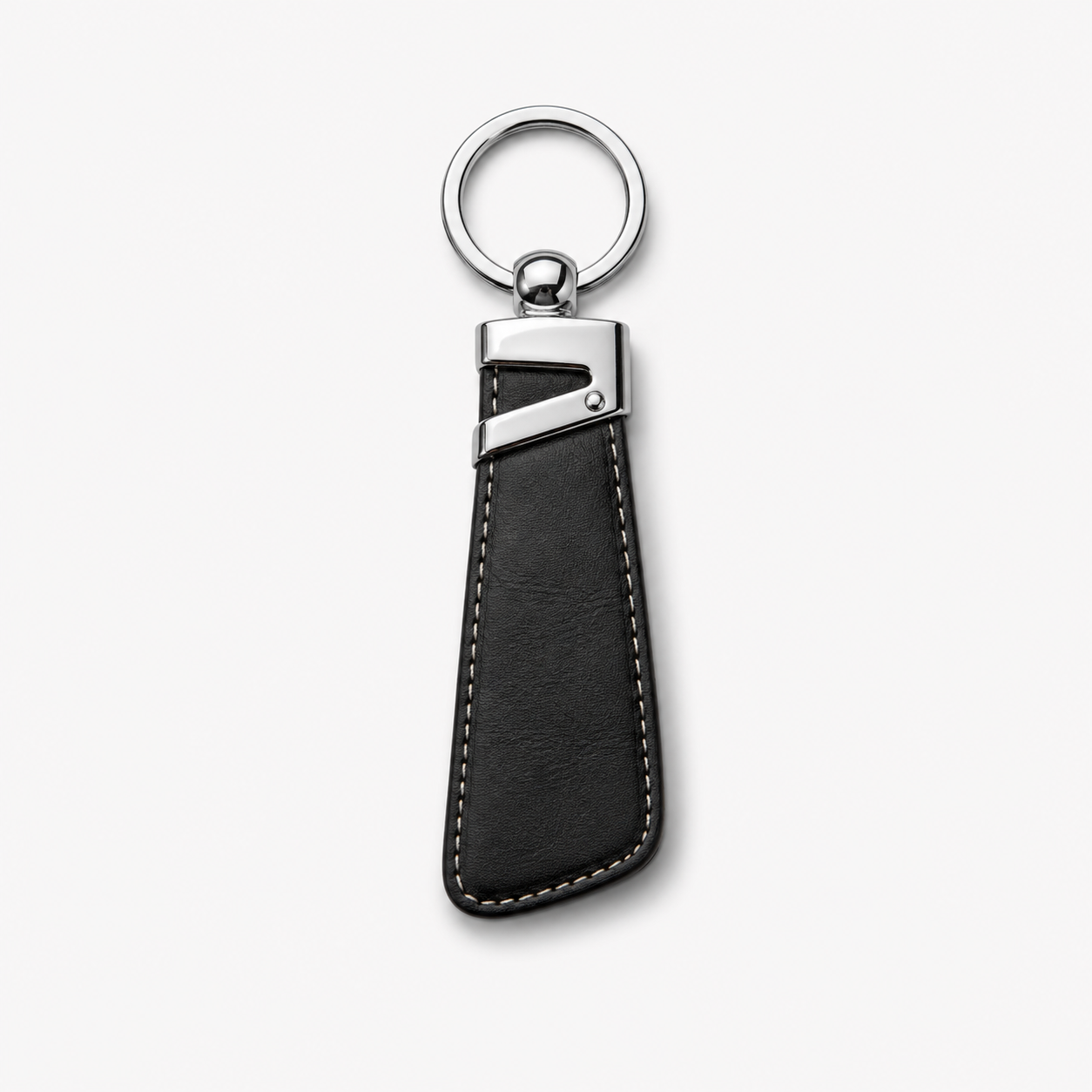 Two Tone Textured Leather Key Chain