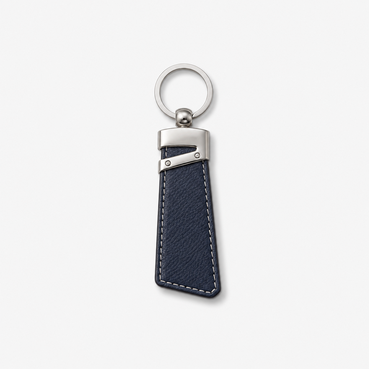 Two Tone Textured Leather Key Chain