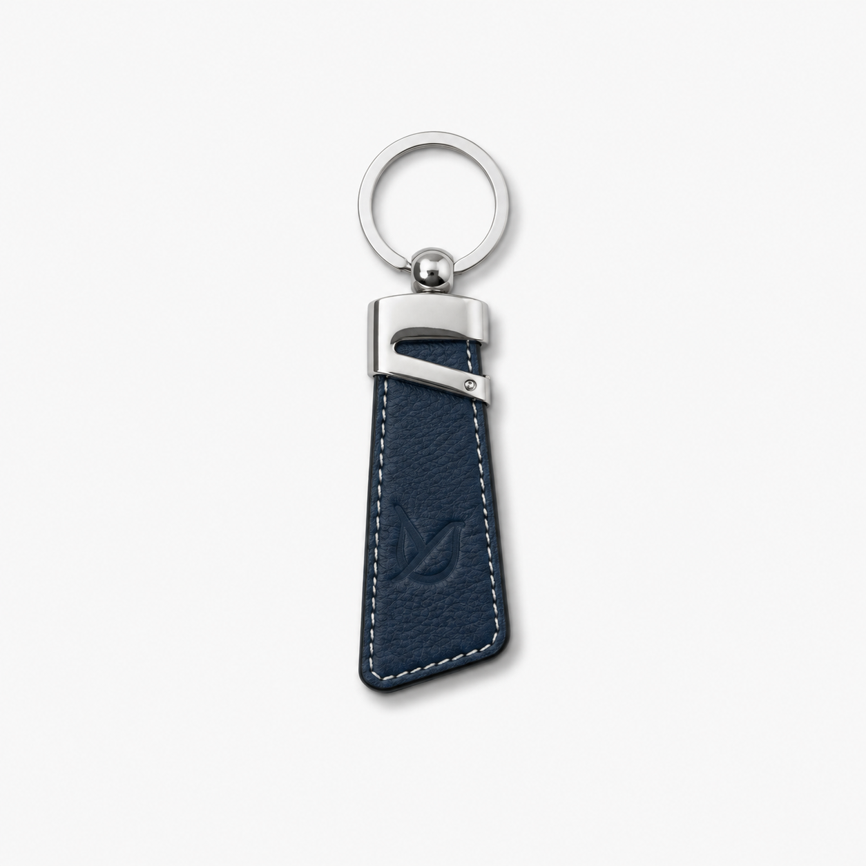 Two Tone Textured Leather Key Chain