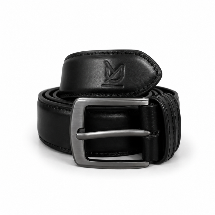 Black Formal Leather Belt