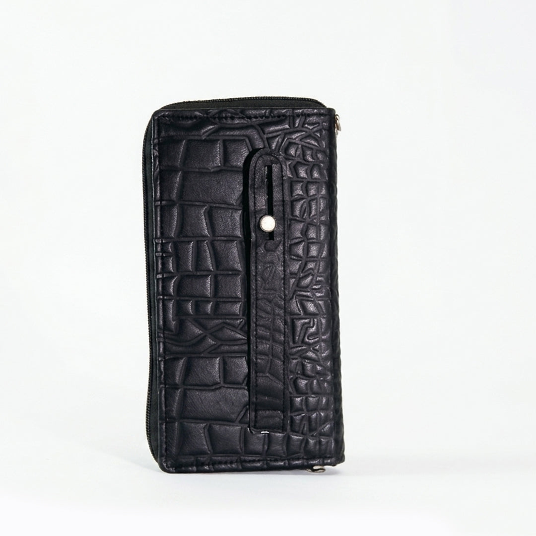 Croco-Imperial Zippered Pochette