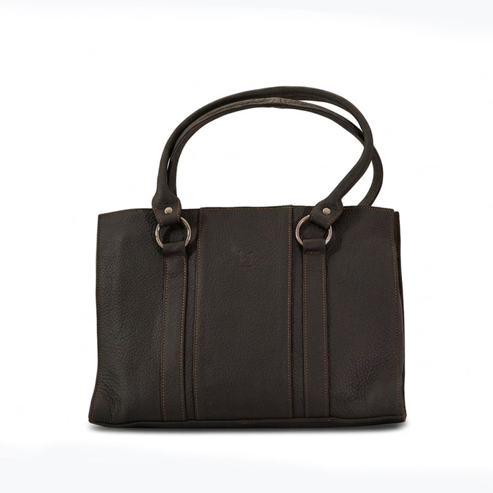 YU Brownstone Leather Tote Bag