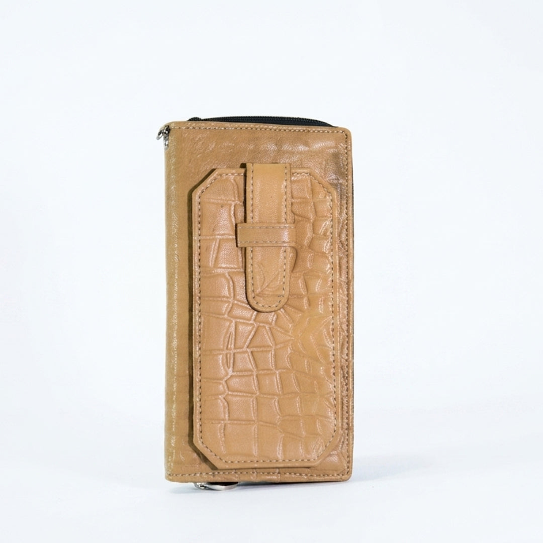 Croco-Imperial Zippered Pochette