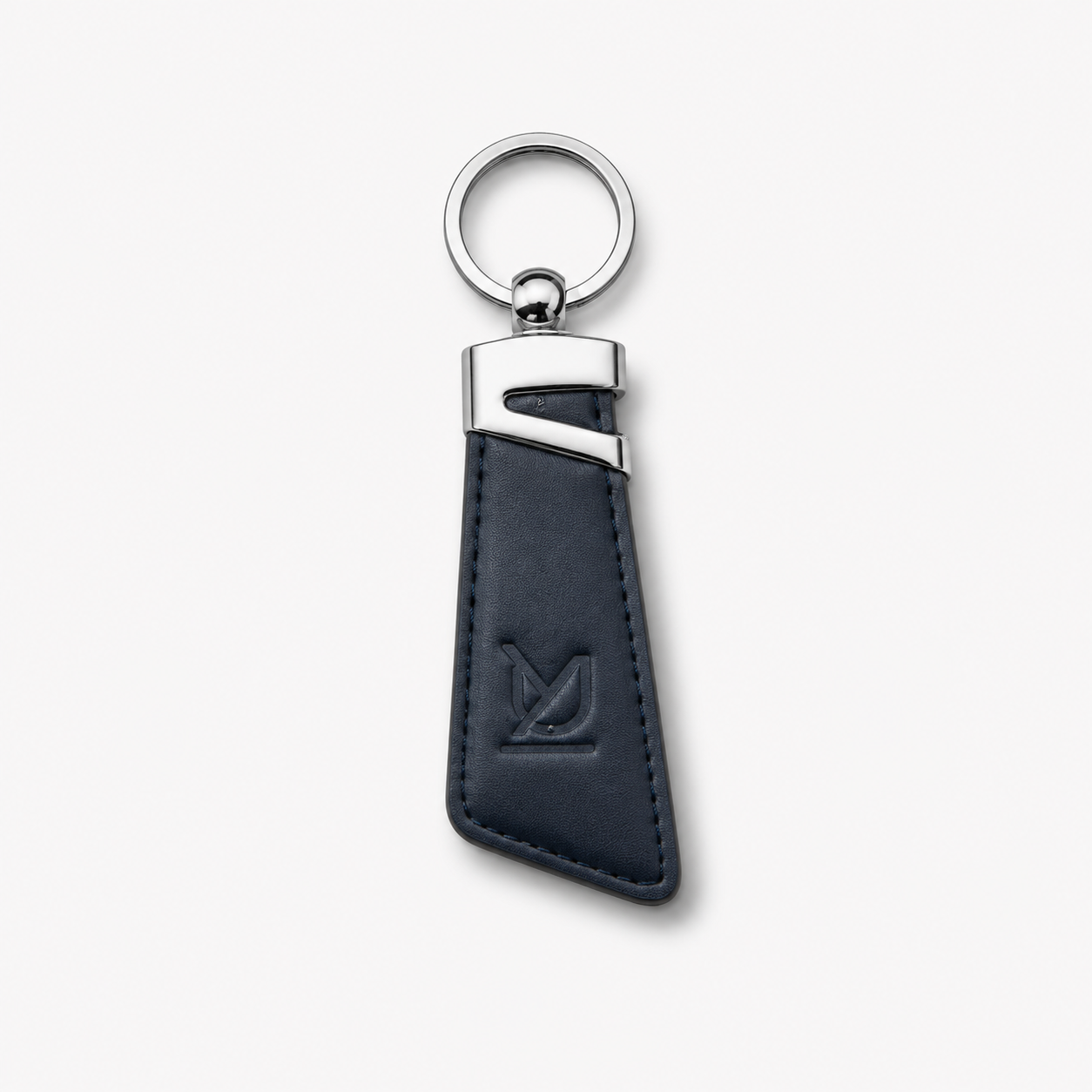 Two Tone Textured Leather Key Chain