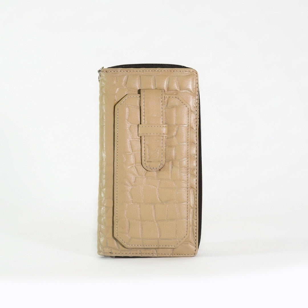 Croco-Imperial Zippered Pochette