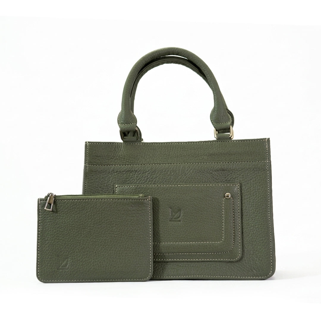 Leather YU 2 in 1 Shoulder Handbag