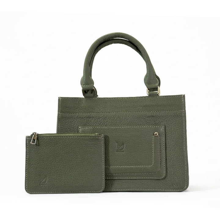 Leather YU 2 in 1 Shoulder Handbag
