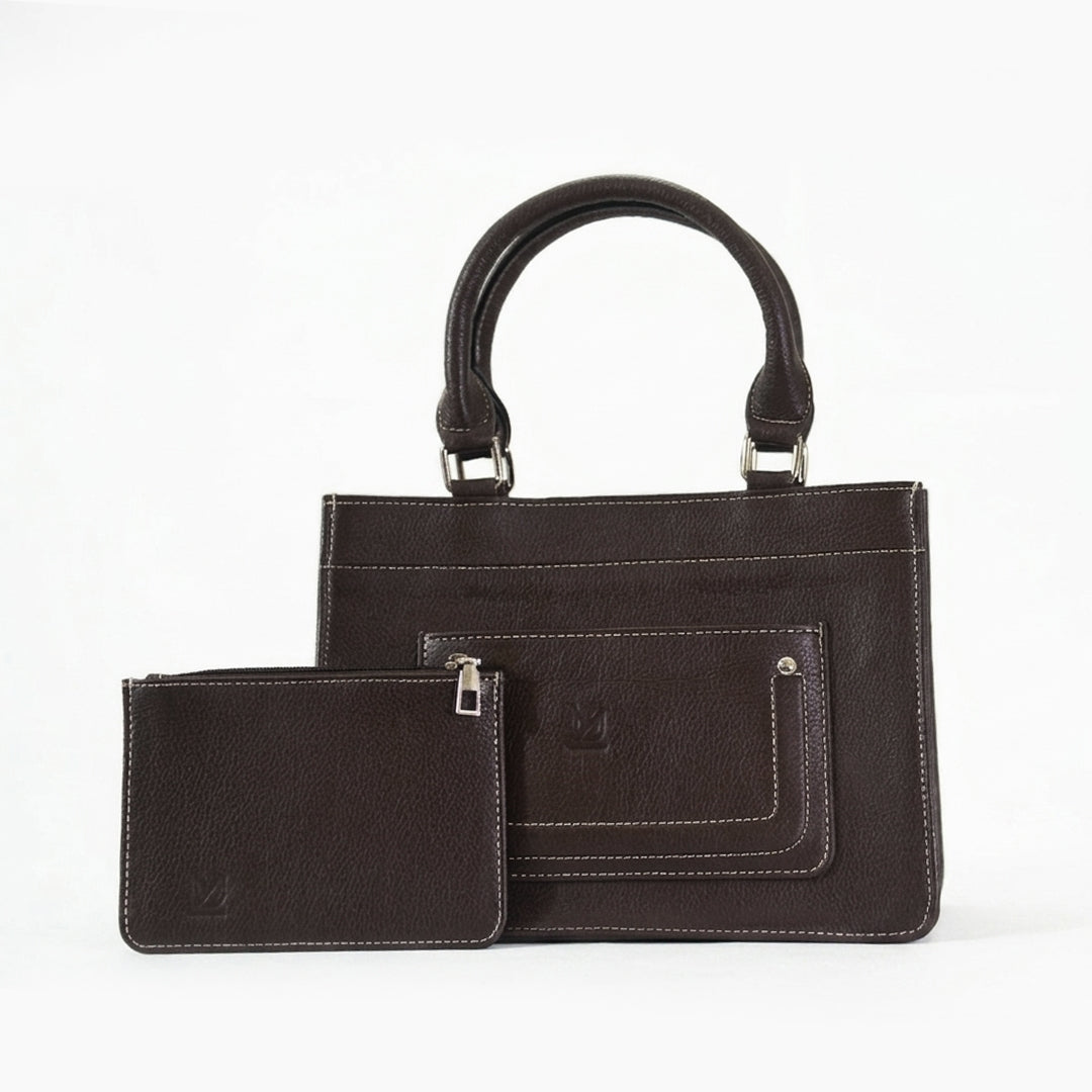 Leather YU 2 in 1 Shoulder Handbag
