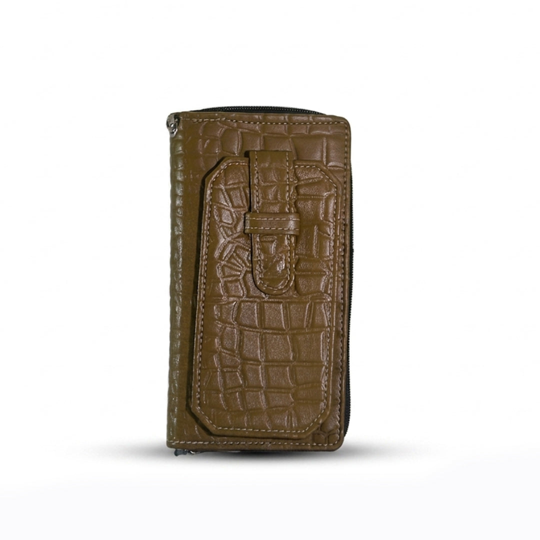 Croco-Imperial Zippered Pochette