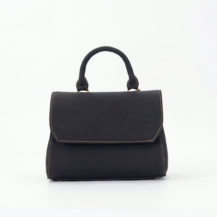 YU Noir Grace Flap-Top Handbag