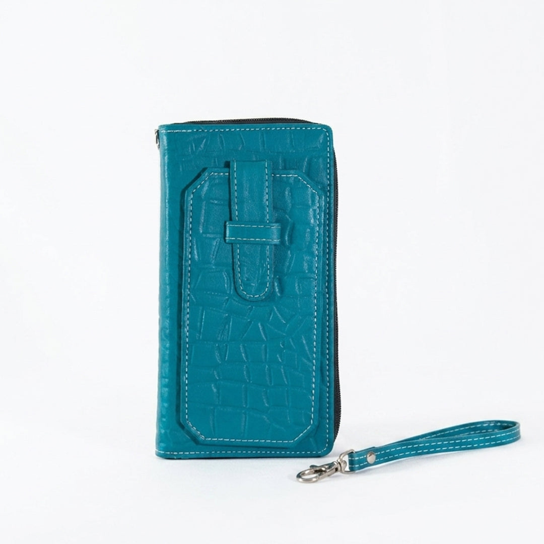 Croco-Imperial Zippered Pochette