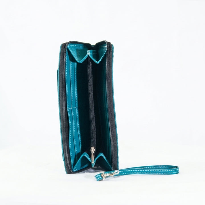 Croco-Imperial Zippered Pochette