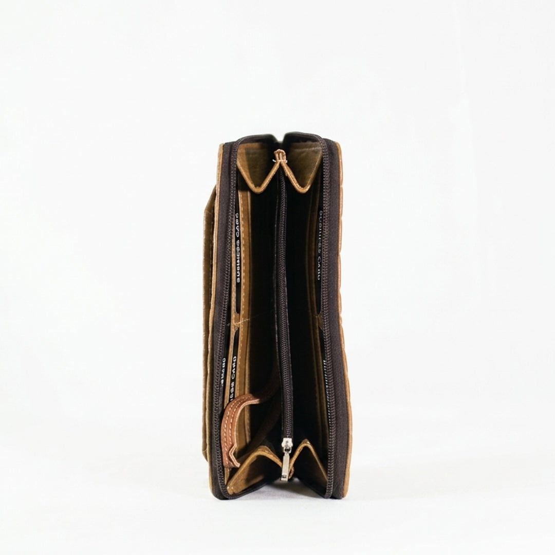 Croco-Imperial Zippered Pochette