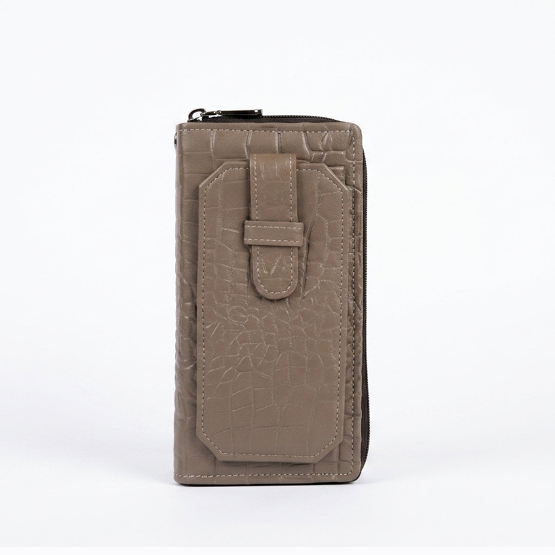 Croco-Imperial Zippered Pochette